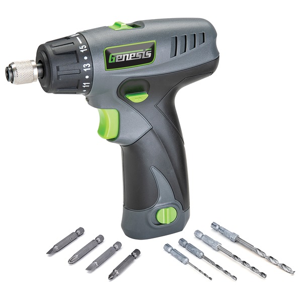 Genesis GLSD08B 8-Volt Li-Ion 2-Speed Cordless Screwdriver Genesis GLSD08B 8-Volt Li-Ion 2-Speed Cordless Screwdriver