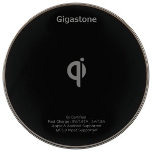 Gigastone GS-GA-9600B-R GA-9600 Qi-Certified Fast Wireless Charger (Black)