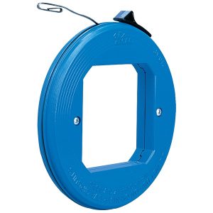 IDEAL 31-010 Blued-Steel Fish Tape with Formed Hook and Thumb-Winder Case