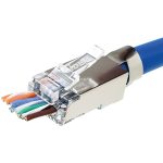 IDEAL 85-368 Shielded Feed-Thru CAT-6A/6/5-E Modular Plugs for Larger Diameter Conductors