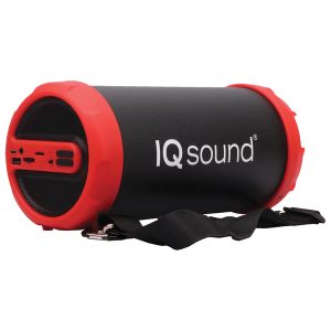 IQ Sound IQ-1606BT-RED IQ-1606BT 3-Inch 10-Watt Portable Bluetooth Rechargeable Speaker with FM Radio (Red)