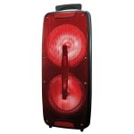 IQ Sound IQ-3208DJTWS- Red Dual 8-Inch Bluetooth Speaker with True Wireless Technology (Red)