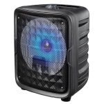 IQ Sound IQ-6608DJBT- Black 8-Inch Bluetooth Speaker with True Wireless Technology (Black)