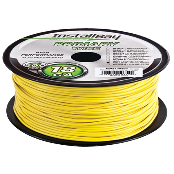 Install Bay PWYL18500 18-Gauge Primary Wire Install Bay PWYL18500 18-Gauge Primary Wire