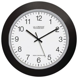 La Crosse Technology WT-3129B 12" Black Atomic Wall Clock