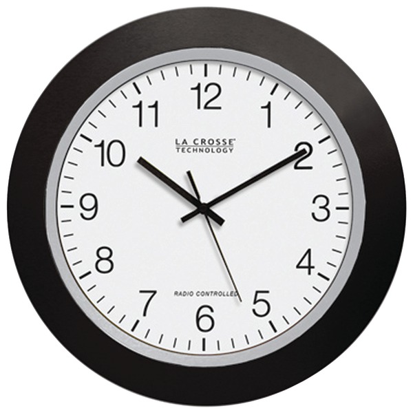 La Crosse Technology WT-3129B 12" Black Atomic Wall Clock La Crosse Technology WT-3129B 12" Black Atomic Wall Clock