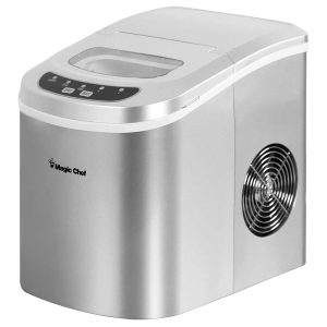 Magic Chef MCIM22SV 27-Pound-Capacity Portable Ice Maker (Silver with Silver Top)