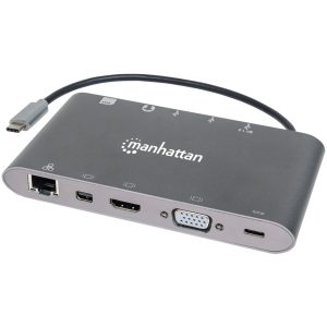 Manhattan 152808 SuperSpeed USB-C to 7-in-1 Docking Station