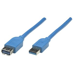 Manhattan 322447 A-Male to A-Female SuperSpeed USB 3.0 Extension Cable (9.81ft)
