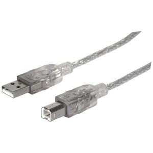 Manhattan 393836 A-Male to B-Male USB 2.0 Cable (15ft)