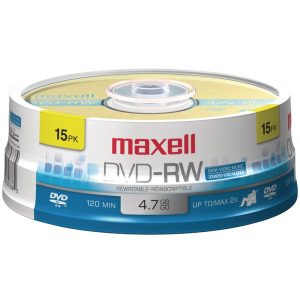 Maxell 635117 4.7GB 120-Minute DVD-RWs
