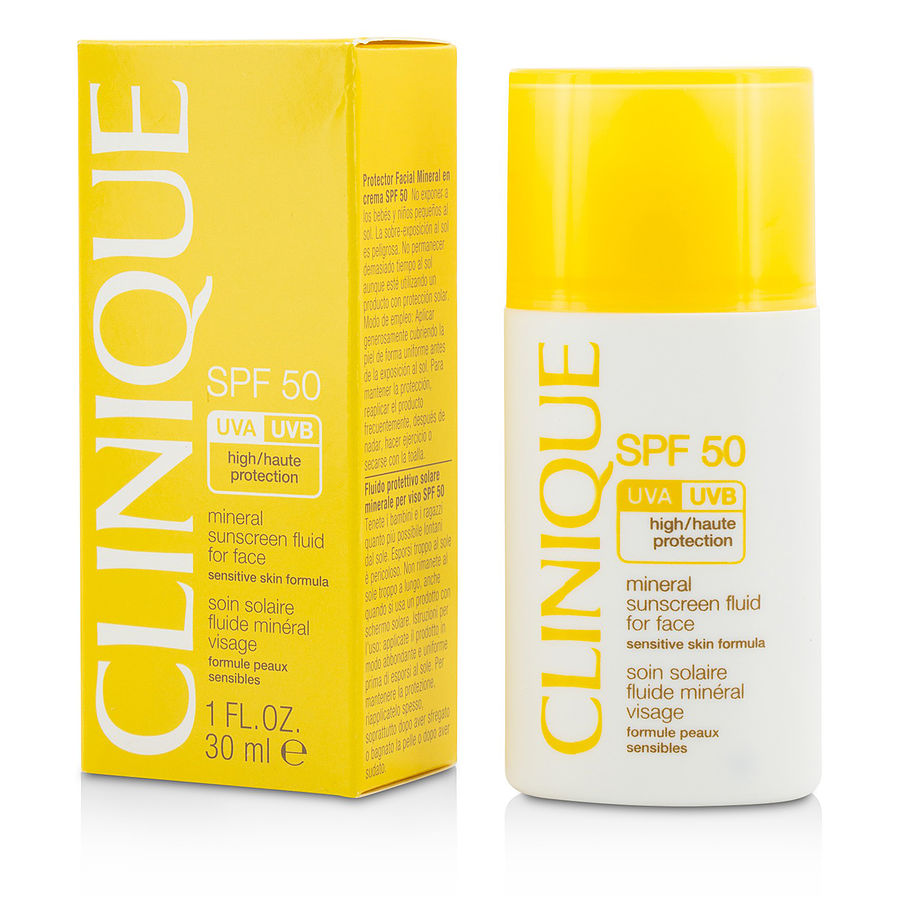 Mineral Sunscreen Fluid For Face SPF 50 - Sensitive Skin Formula --30ml/1oz - CLINIQUE by Clinique Mineral Sunscreen Fluid For Face SPF 50 - Sensitive Skin Formula --30ml/1oz - CLINIQUE by Clinique