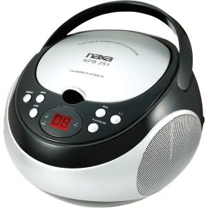 Naxa NPB251BK Portable CD Player with AM/FM Radio (Black)