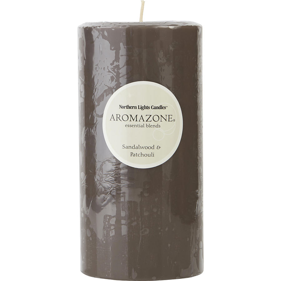 ONE 3x6 inch PILLAR CANDLE. BURNS APPROX. 100 HRS. - SANDALWOOD & PATCHOULI by ONE 3x6 inch PILLAR CANDLE. BURNS APPROX. 100 HRS. - SANDALWOOD & PATCHOULI by