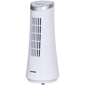 Optimus F-7345WH 12" Desktop Ultraslim Oscillating Tower Fan (White)