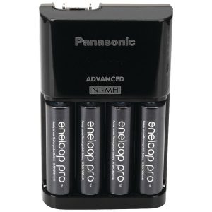 Panasonic K-KJ17KHCA4A 4-Position Charger with AA eneloop PRO Rechargeable Batteries