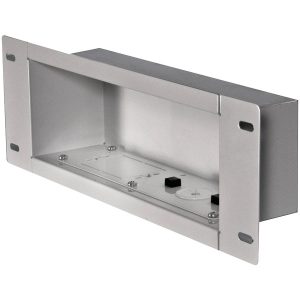 Peerless-AV IBA3-W In-Wall Rectangular Recessed Cable Management and Power Storage Accessory Box without Power Outlet