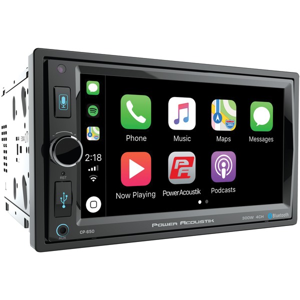 Power Acoustik CP-650 6.5" Double-DIN In-Dash Digital Media Receiver with Bluetooth & Apple CarPlay Power Acoustik CP-650 6.5" Double-DIN In-Dash Digital Media Receiver with Bluetooth & Apple CarPlay
