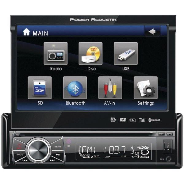 Power Acoustik PTID-8920B 7" Single-DIN In-Dash Motorized LCD Touchscreen DVD Receiver with Detachable Face (With Bluetooth) Power Acoustik PTID-8920B 7" Single-DIN In-Dash Motorized LCD Touchscreen DVD Receiver with Detachable Face (With Bluetooth)