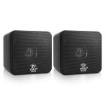 Pyle Home PCB4BK 4" 200-Watt Mini-Cube Bookshelf Speakers (Black)