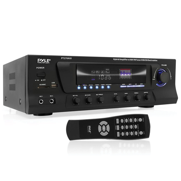 Pyle Home PT270AIU 30-Watt Stereo AM/FM Receiver with Dock for iPod Pyle Home PT270AIU 30-Watt Stereo AM/FM Receiver with Dock for iPod
