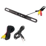 Pyle PLCM18BC License Plate Camera with Distance-Scale Line (Zinc Black Chrome)