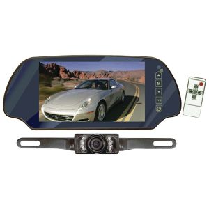 Pyle PLCM7200 7" LCD Mirror Monitor/Backup Night Vision Camera Kit