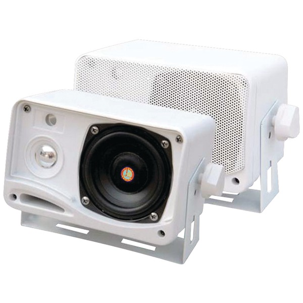 Pyle PLMR24 Hydra Series 3.5" 200-Watt 3-Way Weatherproof Mini-Box Speaker System (White) Pyle PLMR24 Hydra Series 3.5" 200-Watt 3-Way Weatherproof Mini-Box Speaker System (White)