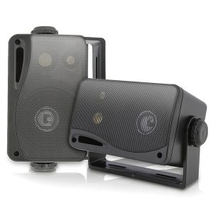 Pyle PLMR24B Hydra Series 3.5" 200-Watt 3-Way Weatherproof Mini-Box Speaker System (Black)