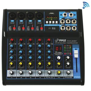 Pyle PMXU63BT Bluetooth Pro Audio DJ Sound Mixer (6 Channels)