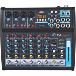 Pyle PMXU83BT Bluetooth Pro Audio DJ Sound Mixer (8 Channels)