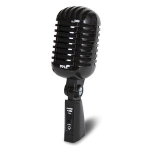 Pyle Pro PDMICR42BK Classic Retro Vintage-Style Dynamic Vocal Microphone (Black)