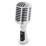 Pyle Pro PDMICR42SL Classic Retro Vintage-Style Dynamic Vocal Microphone (Silver)