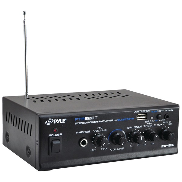 Pyle Pro PTA22BT 40-Watt x 2 Mini Blue Series Bluetooth Stereo Power Amp Pyle Pro PTA22BT 40-Watt x 2 Mini Blue Series Bluetooth Stereo Power Amp