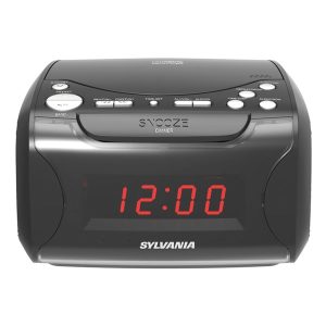 SYLVANIA SCR4986 USB-Charging CD Dual-Alarm Clock Radio