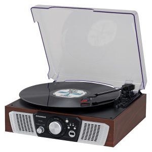 SYLVANIA SRC831 Turntable with 2 Built-in Speakers & USB Playback