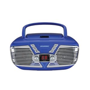 SYLVANIA SRCD211-BLUE Retro Portable CD Radio Boombox (Blue)