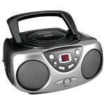 SYLVANIA SRCD243M-BLACK Portable CD Boom Box with AM/FM Radio (Black)