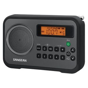 Sangean PR-D18BK AM/FM Digital Portable Receiver with Alarm Clock (Black)