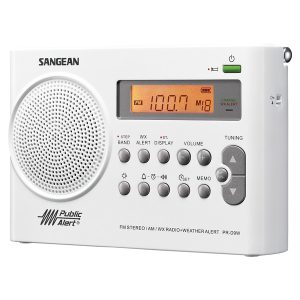 Sangean PR-D9W AM/FM/NOAA Weather Alert Rechargeable Radio