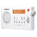 Sangean PRD-7 PR-D7 Portable AM/FM Rechargeable Compact Digital-Tuning Radio (White)