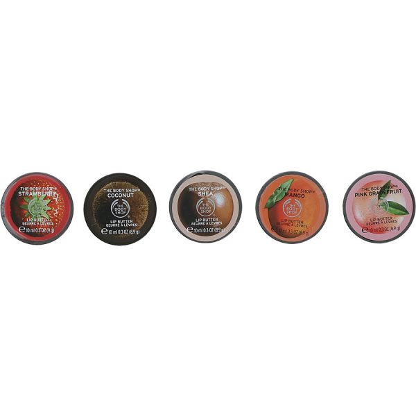 Set-Mini Lip Balm Collection: Mango + Coconut + Shea + Pink Grapefruit + Strawberry --5x10ml/0.33oz - The Body Shop by The Body Shop