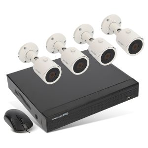 Spyclops SPYP-NVR4KIT4K 4K PoE NVR Kit with 1 TB NVR and Mini Bullet Cameras (4 Channels