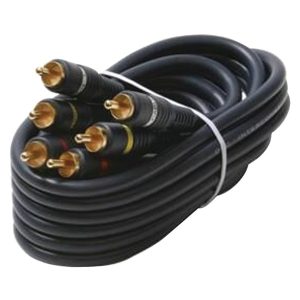 Steren 254-315BL Triple RCA Composite Video Cable (6ft)