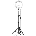 Supersonic SC-2210SR PRO Live Stream LED Selfie RGB Ring Light with Floor Stand (12-Inch