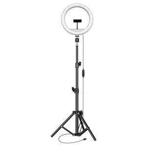 Supersonic SC-2230RGB PRO Live Stream LED Selfie RGB Ring Light with Floor Stand (12-Inch