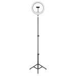 Supersonic SC-2410SR PRO Live Stream 14-Inch 224-LED Selfie Ring Light with Floor Stand