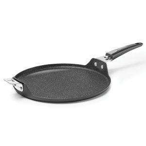 THE ROCK by Starfrit 034714-004-0000 THE ROCK by Starfrit 12.5-Inch Pizza Pan/Flat Griddle with T-Lock Detachable Handle