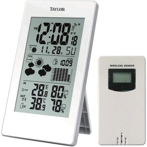 Taylor Precision Products 1735 Digital Weather Forecaster with Barometer & Alarm Clock