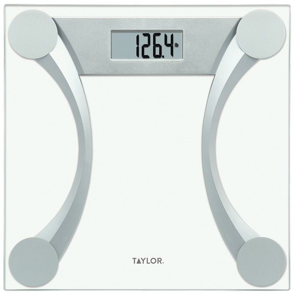 Taylor Precision Products 76024192 Instant Read 400-lb Capacity Glass and Metallic Bathroom Scale Taylor Precision Products 76024192 Instant Read 400-lb Capacity Glass and Metallic Bathroom Scale